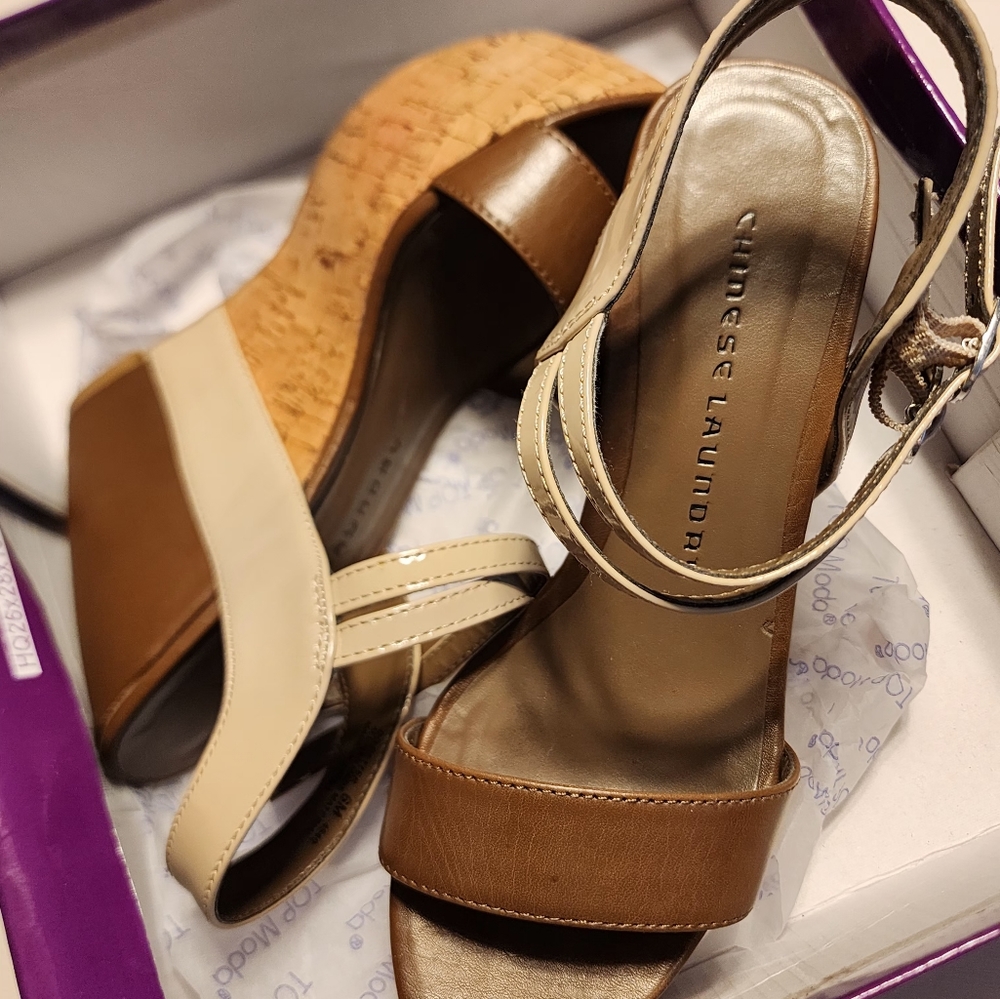Wedge high heels